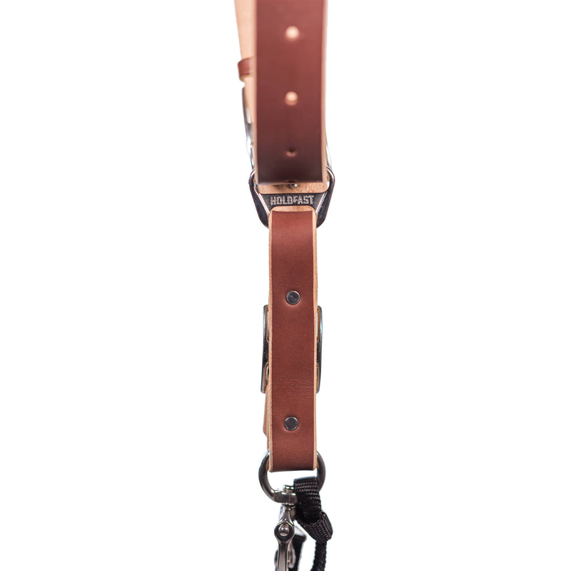 HoldFast Gear Money Maker Two-Camera Harness with Black Hardware (English Bridle, Chestnut, Small)