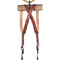 HoldFast Gear Money Maker Two-Camera Harness with Black Hardware (English Bridle, Chestnut, Large)