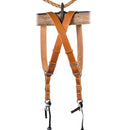 HoldFast Gear Money Maker Two-Camera Harness with Black Hardware (English Bridle, Tan, Medium)