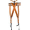 HoldFast Gear Money Maker Two-Camera Harness with Black Hardware (English Bridle, Tan, Medium)