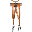 HoldFast Gear Money Maker Two-Camera Harness with Black Hardware (English Bridle, Tan, Medium)