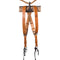 HoldFast Gear Money Maker Two-Camera Harness with Black Hardware (English Bridle, Tan, Medium)