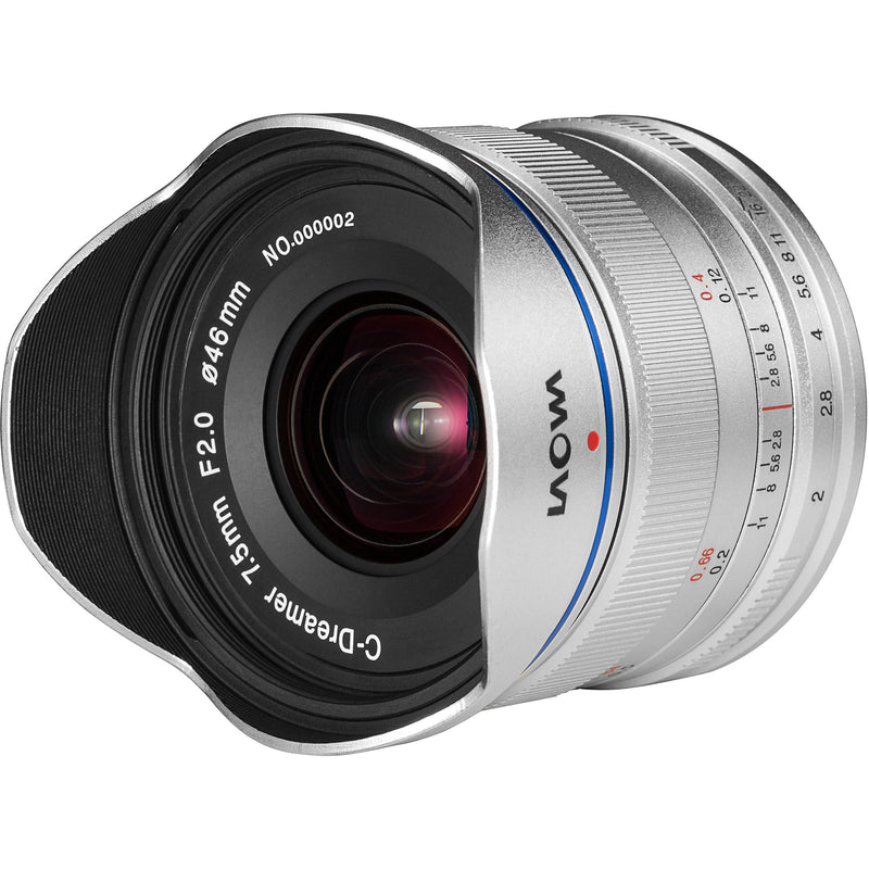 Venus Optics Laowa 7.5mm f/2 MFT Lens for Micro Four Thirds (Silver)