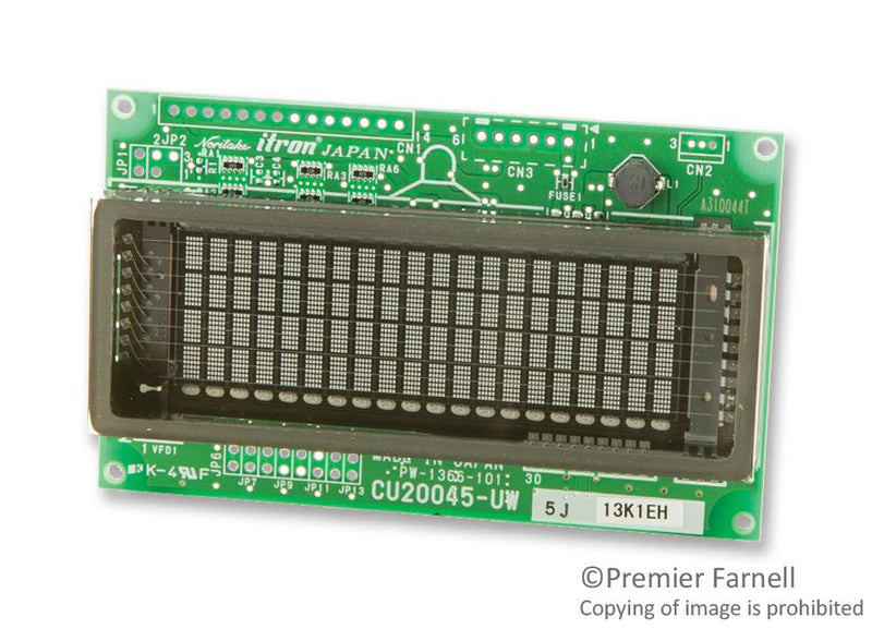 NORITAKE ITRON CU20045-UW5J VFD MODULE, 4X20, 5MM