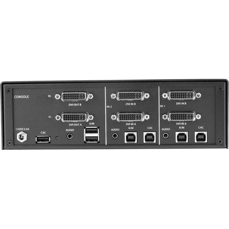 IPGard 2-Port Dual-Head Dual-Link DVI-I KVM Switch with CAC Port & 4K Support