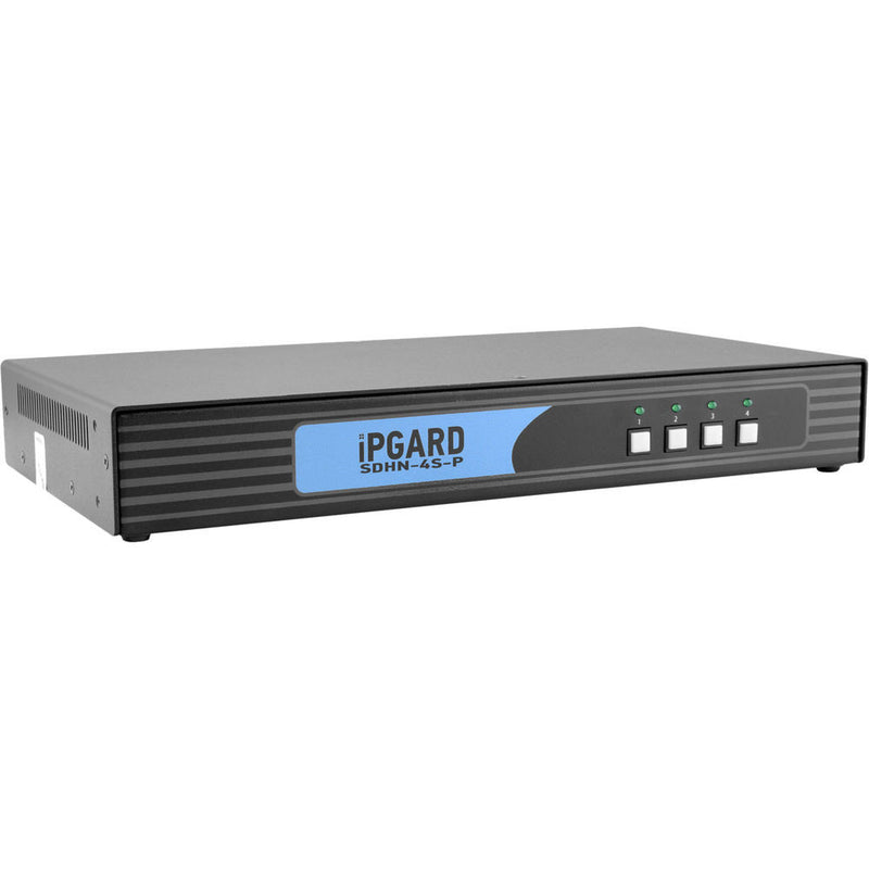 IPGard SDHN-4S-P 4-Port Single-Head 4K DP-to-HDMI KVM Switch with CAC Port