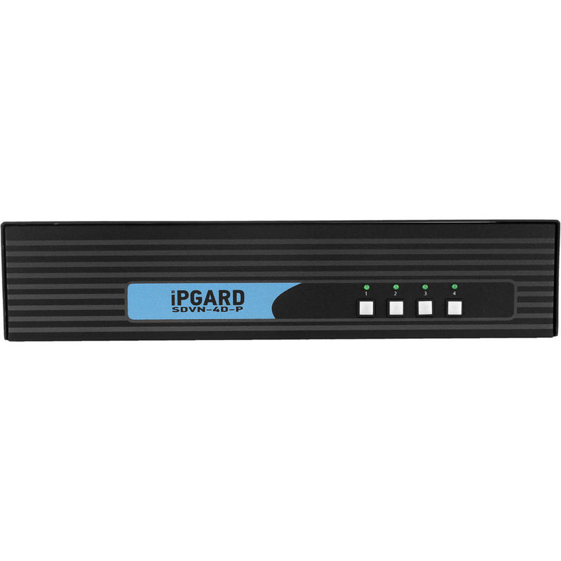 IPGard 4-Port Dual-Head Dual-Link DVI-I KVM Switch with CAC Port & 4K Support