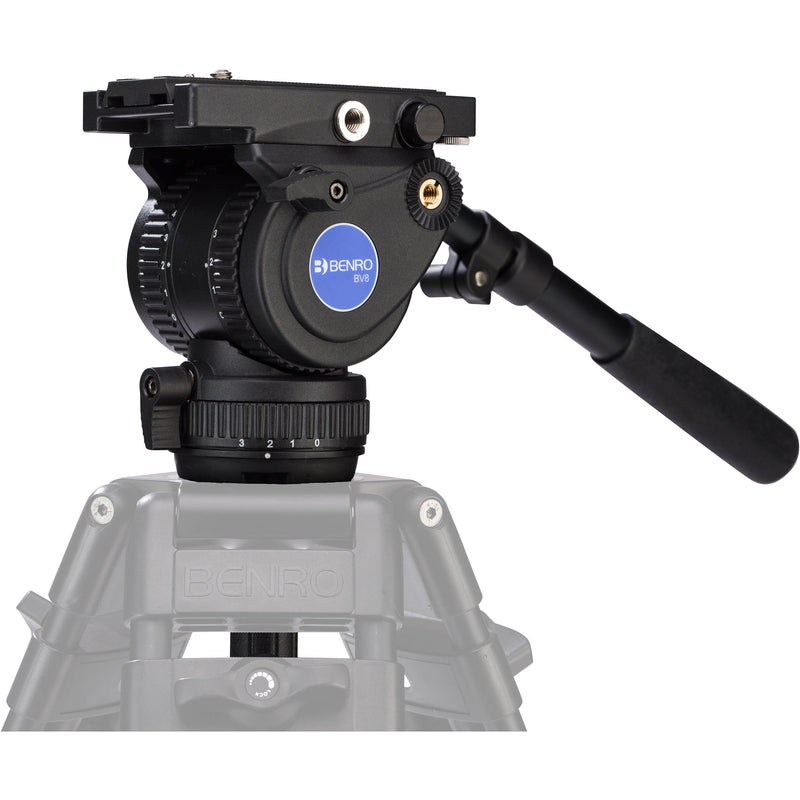 Benro BV8H Video Head with Carbon Fiber Legs Kit with Half Ball Adapter