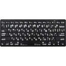 LogicKeyboard XL Print Bluetooth 3.0 Mini Keyboard (American English/Hebrew, White on Black)