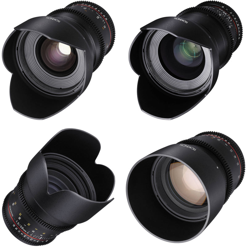 Rokinon 24, 35, 50, 85mm T1.5 Cine DS Lens Bundle for Sony E-Mount