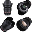 Rokinon 16, 35, 50, 85mm Cine DS Lens Bundle for Canon EF Mount