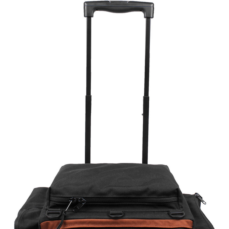 Porta Brace Production Case with Dividers & Off-Road Removable Wheels (Medium, Black)