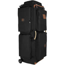 Porta Brace Production Case with Dividers & Off-Road Removable Wheels (Large, Black)