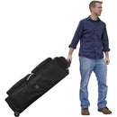 Porta Brace Production Case with Dividers & Off-Road Removable Wheels (Large, Black)