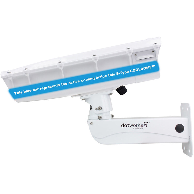 Dotworkz ST-CD-SS S-Type Active Cooling Camera Enclosure with Stainless-Steel Arm