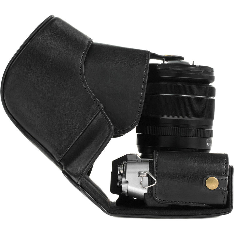 MegaGear MG981 Ever Ready Leather Case with Bottom Opening for Fujifilm X-T10 and X-T20 (Black)