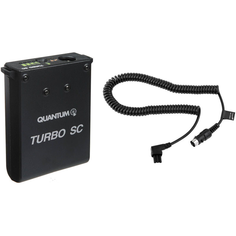 Quantum Instruments Turbo SC Slim & Compact Battery Pack Kit, with 100/240 VAC Universal Charger & CKE Dedicated Flash Cable: for Contax TLA 360 & Nikon SB-28 (Euro Version), SB-28DX, SB-80DX & SB-800 Flashes