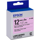 Epson LabelWorks Wave Ribbon LK Tape Black on Lavender Cartridge (1/2" x 16')