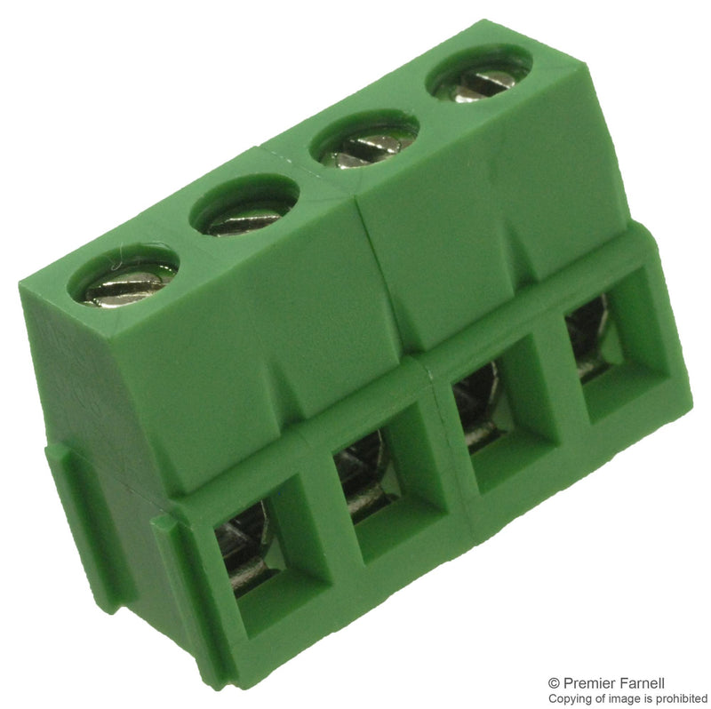 MULTICOMP MC24368 TERMINAL BLOCK EUROSTYLE, 4 POSITION, 26-12AWG