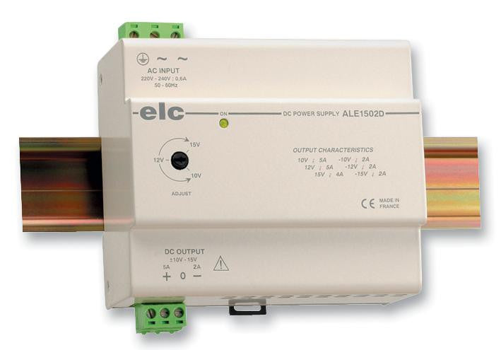 ELC ALE1502D Linear Power Supply, Switch Mode, Fixed, 2 Outputs, 190 V, 253 V, 60 W, 15 V