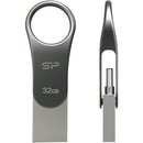 Silicon Power 32GB Mobile C80 USB 3.0 Flash Drive (Titanium)