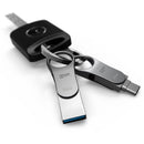 Silicon Power 64GB Mobile C80 USB 3.0 Flash Drive (Titanium)