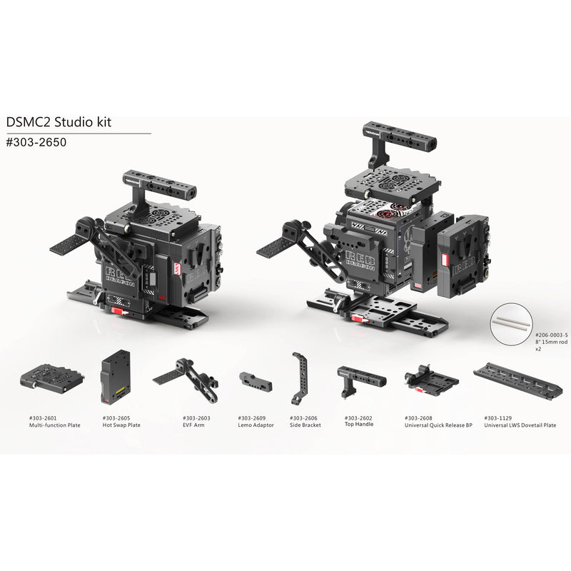 Movcam DSMC2 Studio Kit with Top Plate with V-Mount Battery Plate