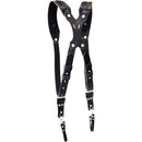 RL Handcrafts Clydesdale Pro Dual Leather Camera Harness (Medium, Black)