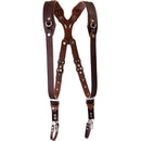 RL Handcrafts Clydesdale Pro Dual Leather Camera Harness (Small, Coffee)