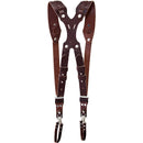 RL Handcrafts Clydesdale Pro Dual Leather Camera Harness (Medium, Coffee)