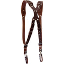 RL Handcrafts Clydesdale Pro Dual Leather Camera Harness (Medium, Coffee)