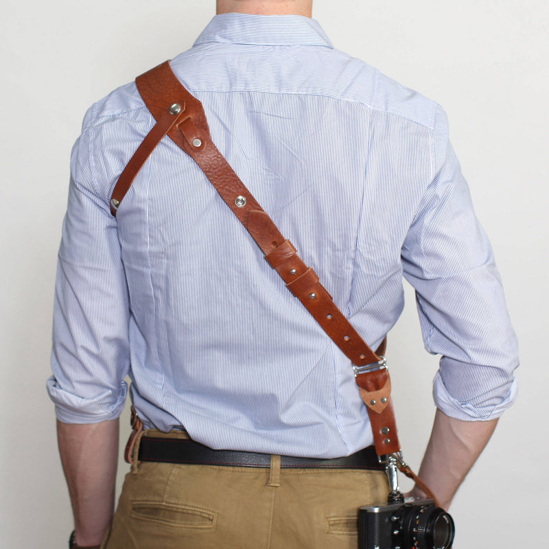 RL Handcrafts Andino Pro Leather Camera Sling (Medium, Tan)