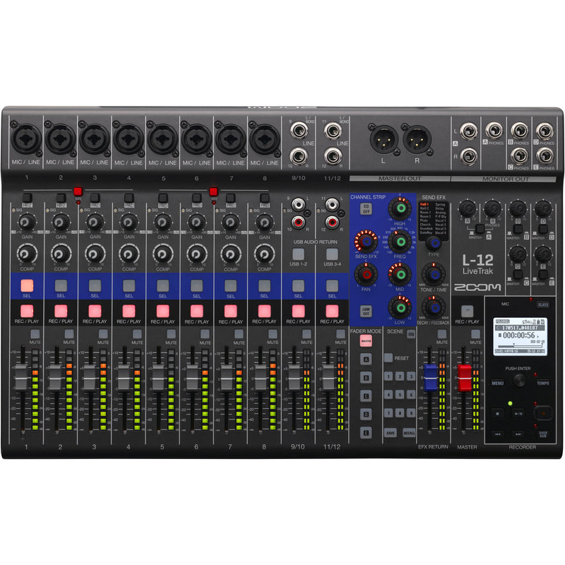 Zoom LiveTrak L-12 - 12-Channel Digital Mixer & Multitrack Recorder