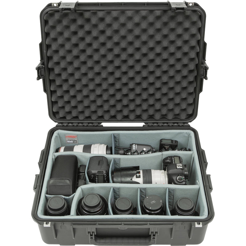 SKB iSeries 2217-8 Case with Think Tank-Designed Photo Dividers &&nbsp;Lid Foam (Black)