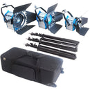 CAME-TV 3-Piece Fresnel Tungsten Studio Video Spot Light Kit (1 x 650W, 1 x 300W, & 1 x 1000W)