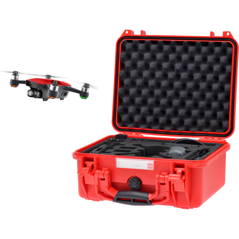 HPRC HPRC2300 Case with Custom Foam for DJI Spark Fly More Combo Kit (Ferrari Red)