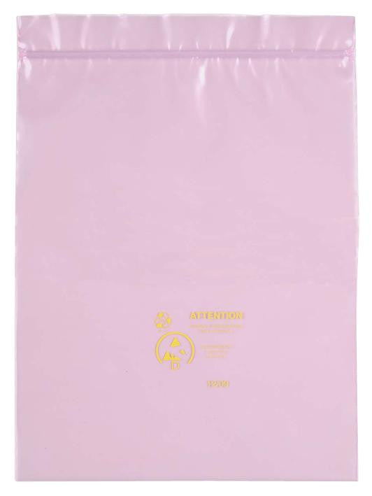 MULTICOMP 003-0015 Pink Anti-Static Resealable ESD-Safe Bag, 254x356mm, x100