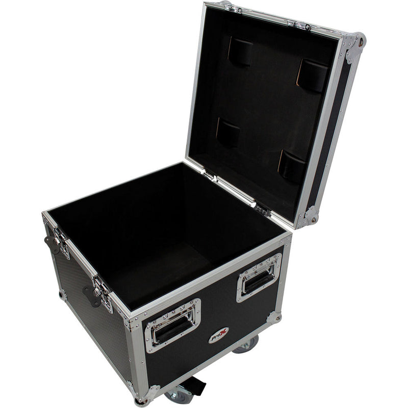 ProX Heavy-Duty Utility Flight Case with Casters (Black)