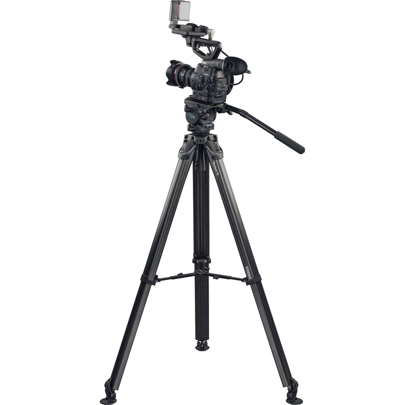 Vinten System Vision blue5 Head with Flowtech 75 Carbon Fiber Tripod, Mid-Level Spreader, and Rubber Feet