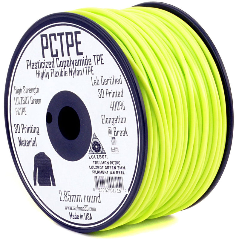 taulman3D 2.85mm PCTPE Filament (LulzBot Green, .5kg, 490')