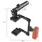 CAMVATE Camera Cage with Top handle and Wood Grip for Select DSLRs