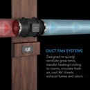 AC Infinity CLOUDLINE T4 Quiet Inline Mixed-Flow Duct Fan System (4")