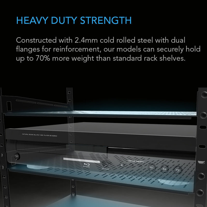 AC Infinity Vented Cantilever Shelf (10", 1 RU)