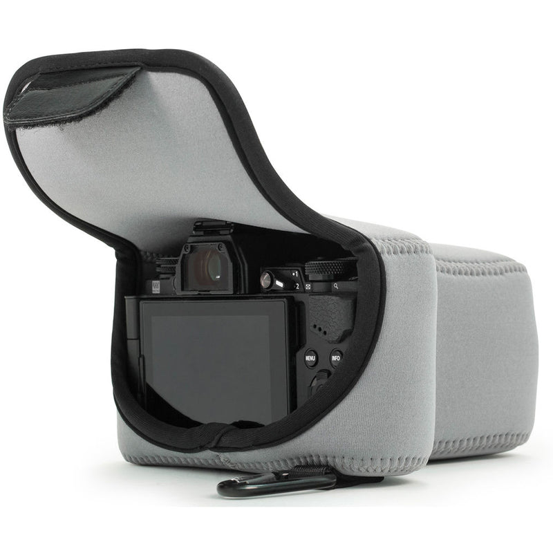 MegaGear Ultra-Light Neoprene Camera Case for Olympus OM-D E-M5 Mark II with Carabiner (Grey)