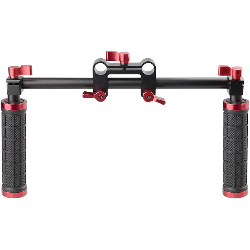 CAMVATE Handle Grips Handlebar Support Kit with Red Adjustable Knobs for DSLR/Camcorder Shoulder Rig