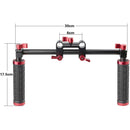 CAMVATE Handle Grips Handlebar Support Kit with Red Adjustable Knobs for DSLR/Camcorder Shoulder Rig