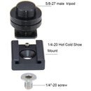 CAMVATE C1008 1/4"-20 Mount to Cold Shoe or 5/8"-27 Screw Adapter