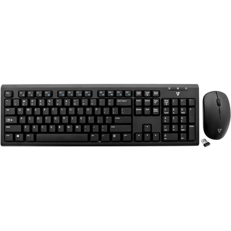 V7 Wireless Keyboard & Mouse Set (Black)