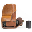 MegaGear Ever Ready Genuine Leather Camera Case for Sony Alpha A6500 16-70mm (Light Brown)