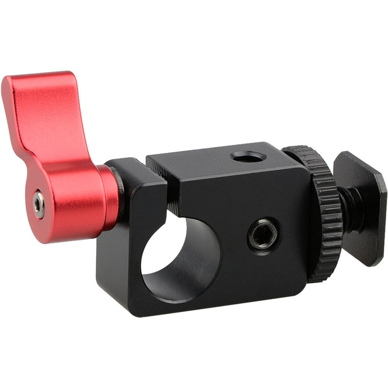 CAMVATE Hot Shoe Mount 15mm Single Rod Clamp for DSLR Camera Rig System